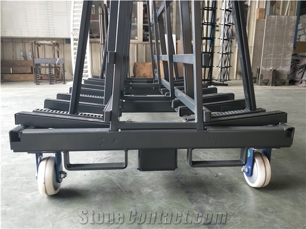 Wheeled A-Frame Slab Transport Storage Display Racks