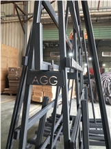 Wheeled A-Frame Slab Transport Storage Display Racks