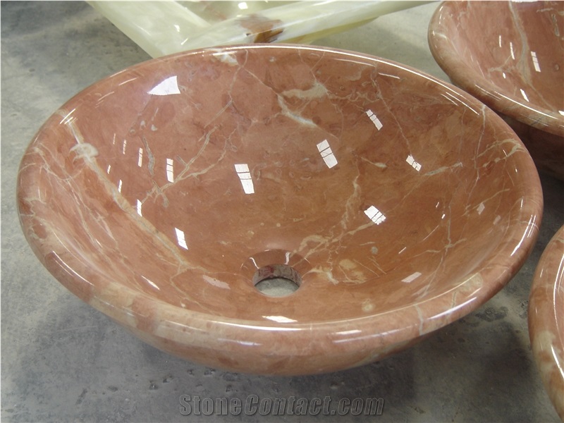 Rejo Coral Marble Round Washbasin
