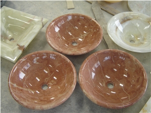 Rejo Coral Marble Round Washbasin