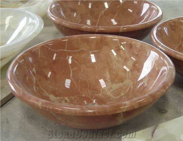 Rejo Coral Marble Round Washbasin