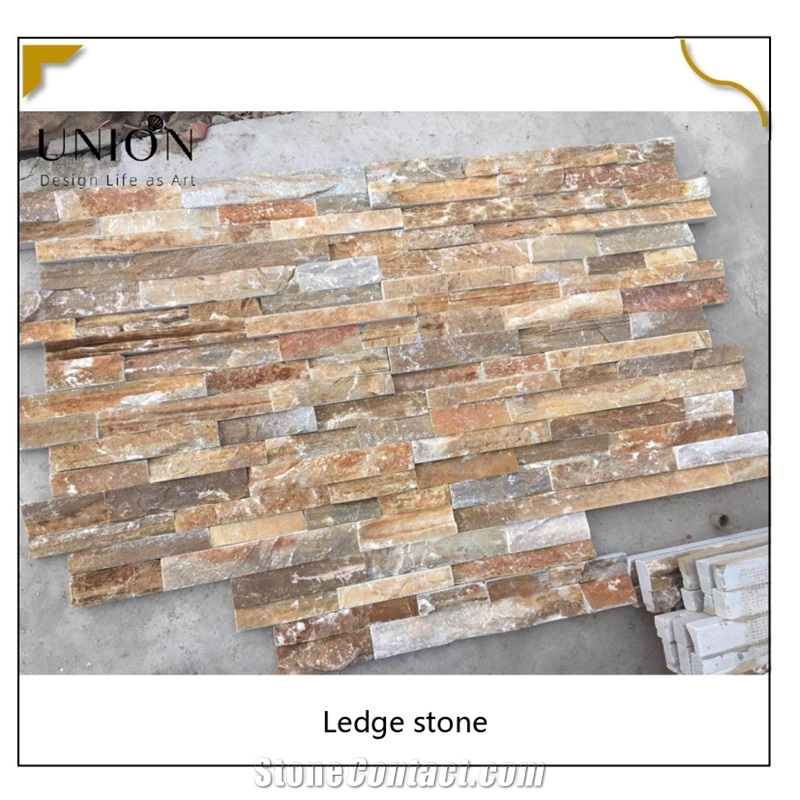 UNION DECO Beige Slate Ledger Panel Stacked Stone Panel