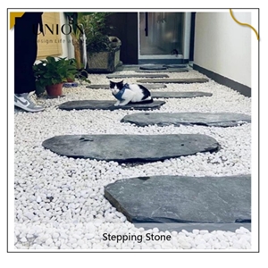UNION DECO Black Slate Paving Stone Garden Stepping Stone