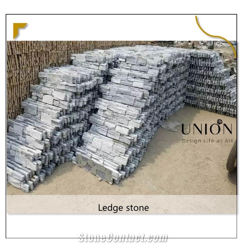 UNION DECO Cloudy Grey Stone Veneer Quartzite Corner Stone