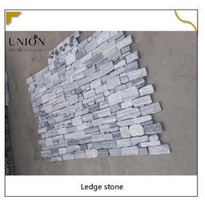 UNION DECO Cloudy Grey Stone Veneer Quartzite Corner Stone