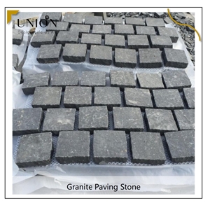 UNION DECO Dark Grey Granite Cobble Landscaping Paver Stone