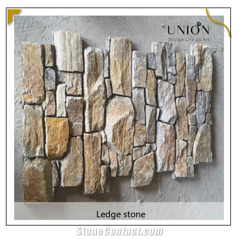 UNION DECO Natural Rusty Quartzite Stacked Corner Stone