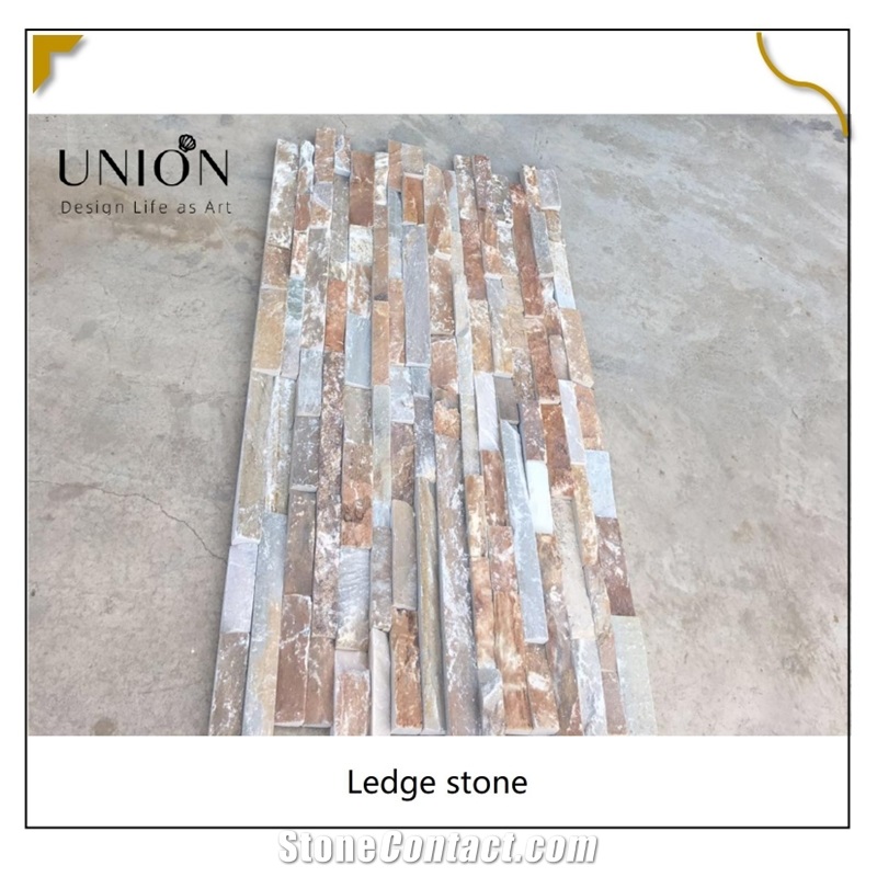 UNION DECO P014 Natural Split Face Beige Slate Stone Panel