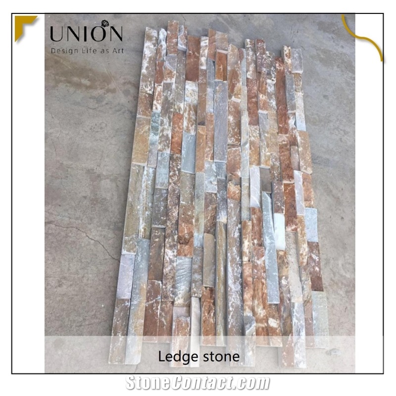 UNION DECO P014 Natural Split Face Beige Slate Stone Panel