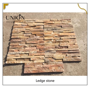 UNION DECO P014 Natural Split Face Beige Slate Stone Panel