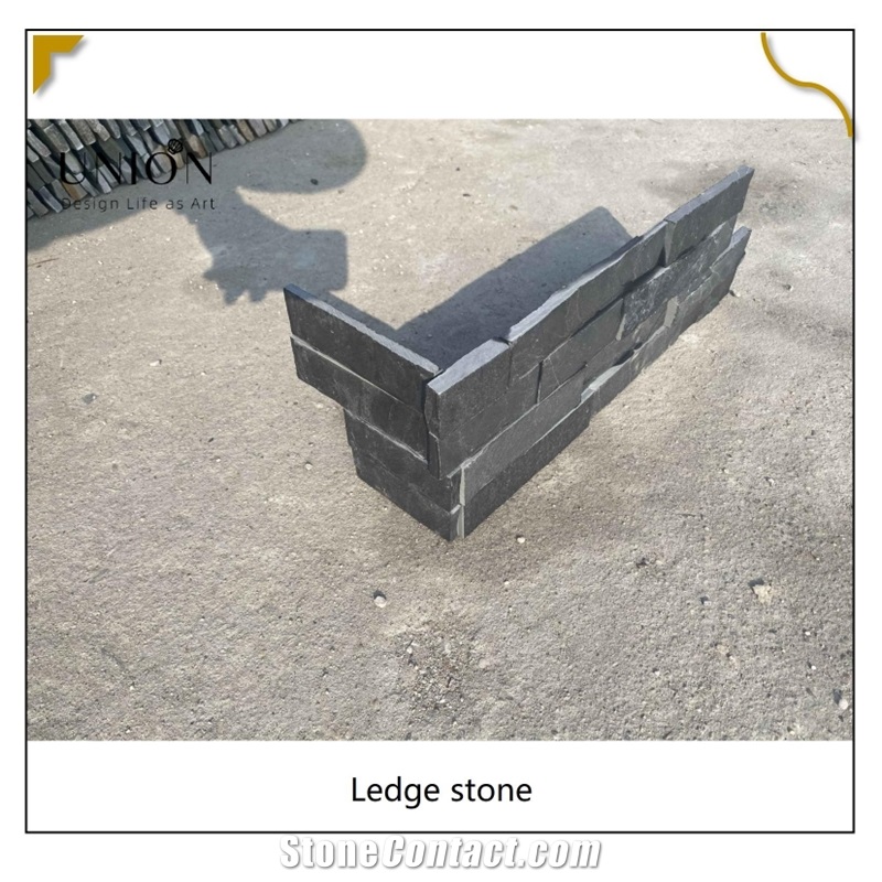 UNION DECO Wall Cladding Black Slate Cultured Stone Corner