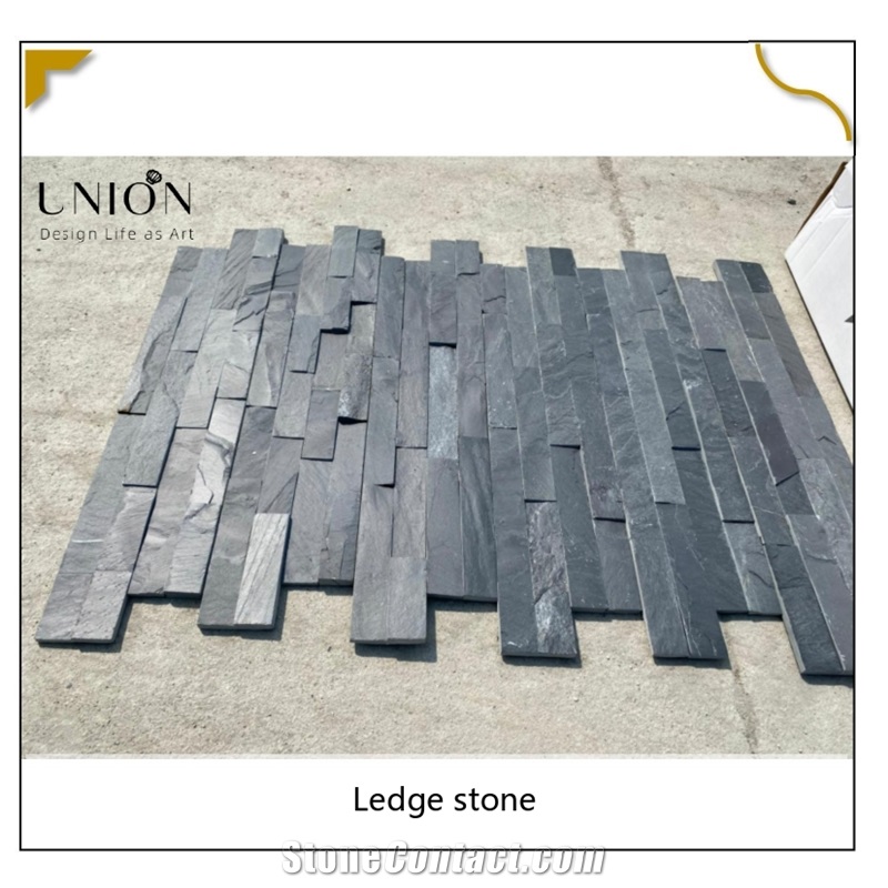 UNION DECO Wall Cladding Black Slate Cultured Stone Corner