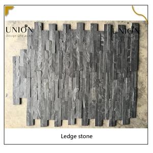 UNION DECO Wall Cladding Black Slate Cultured Stone Corner
