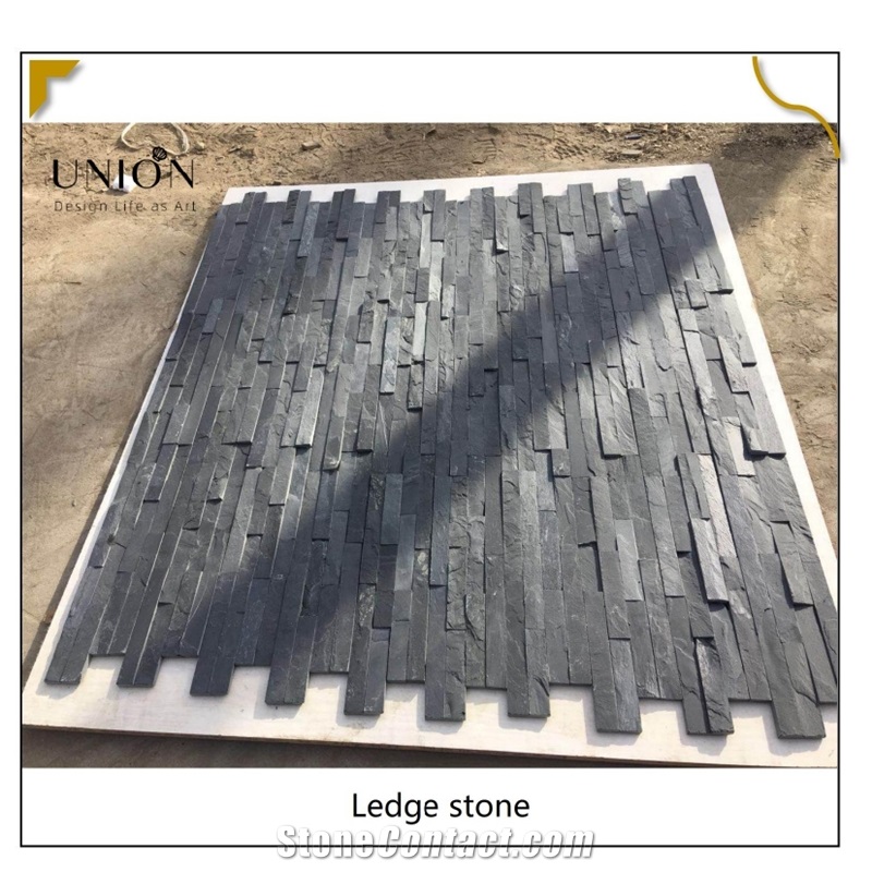UNION DECO Wall Cladding Black Slate Cultured Stone Corner
