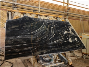 Black Fusion Marble Slab