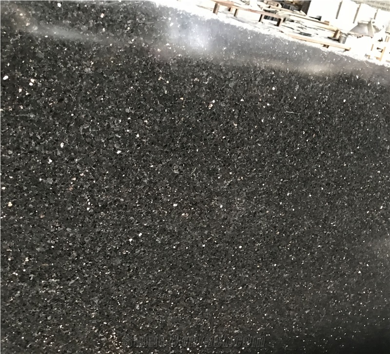A Grade Polished Black Galaxy Slabs
