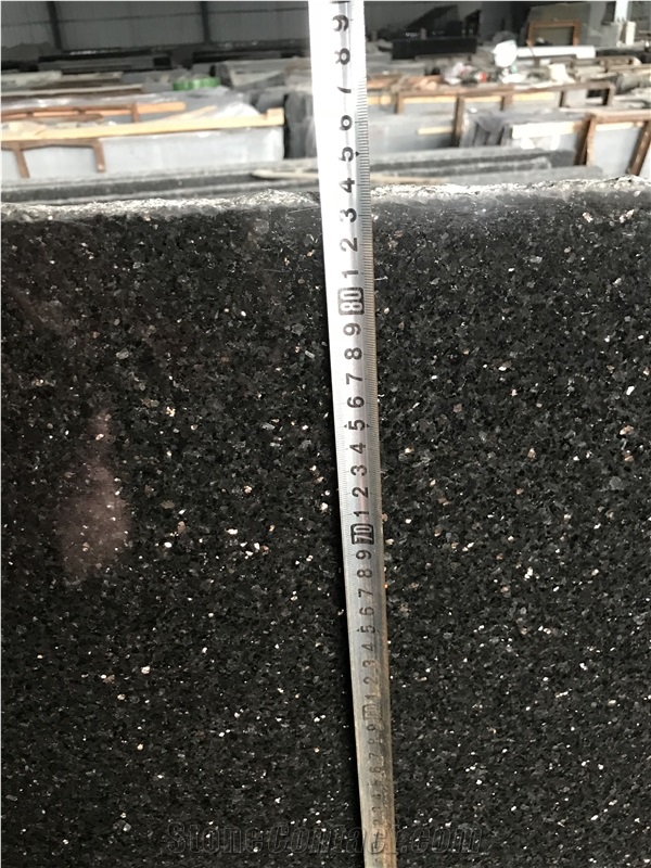 A Grade Polished Black Galaxy Slabs