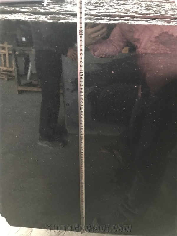 A Grade Polished Black Galaxy Slabs
