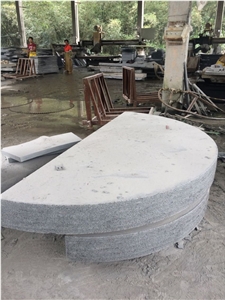 Arc Edge Semi-Circle Stone G654 Block Steps Spiral Staircase