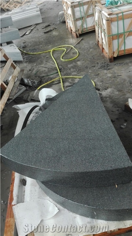 Arc Edge Semi-Circle Stone G654 Block Steps Spiral Staircase