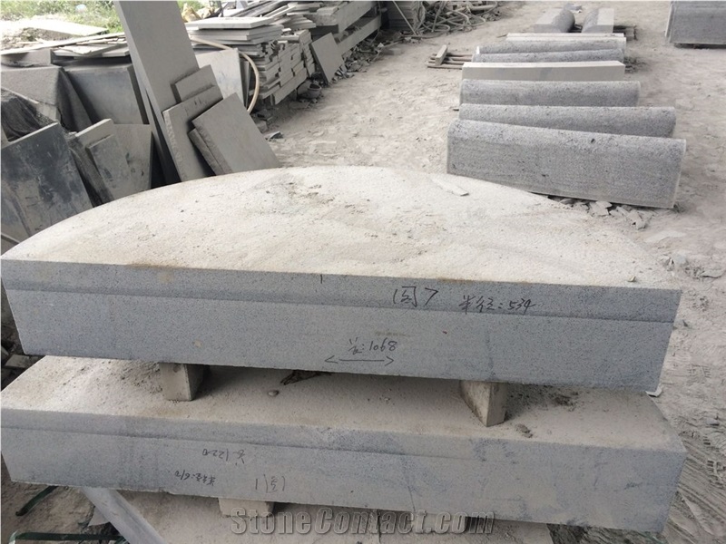 Arc Edge Semi-Circle Stone G654 Block Steps Spiral Staircase