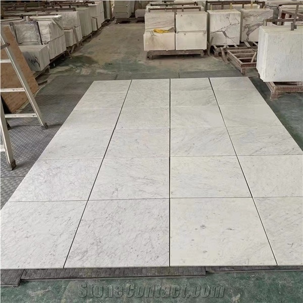 Bianco Carrara White Thin Tiles 610X610x10mm Honed Finished
