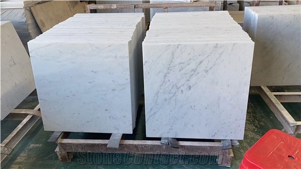 Bianco Carrara White Thin Tiles 610X610x10mm Honed Finished