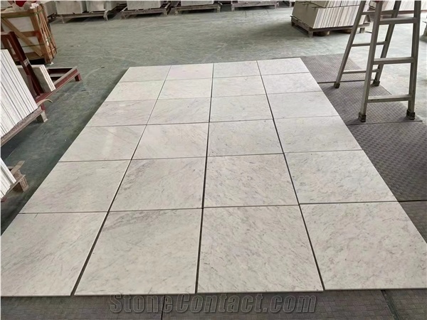 Bianco Carrara White Thin Tiles 610X610x10mm Honed Finished