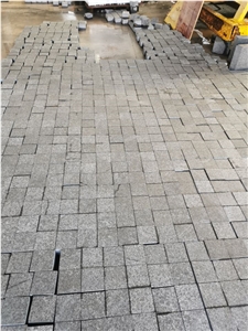 Black Flamed Cubic Landscaping Walkway Cube Stone