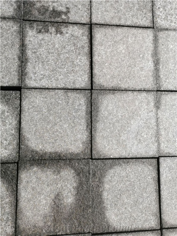 Black Flamed Cubic Landscaping Walkway Cube Stone