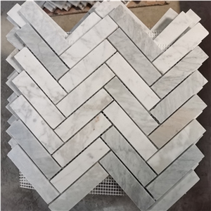 Carrara White 310X310x10mm Mosaic Indoor Flool Tiles