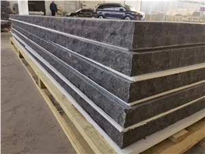 China Blue Limestone Graden Steps Natural Sides Block Steps