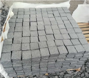 Cubes Cubic Stone Cobble Stone Split Black Paving