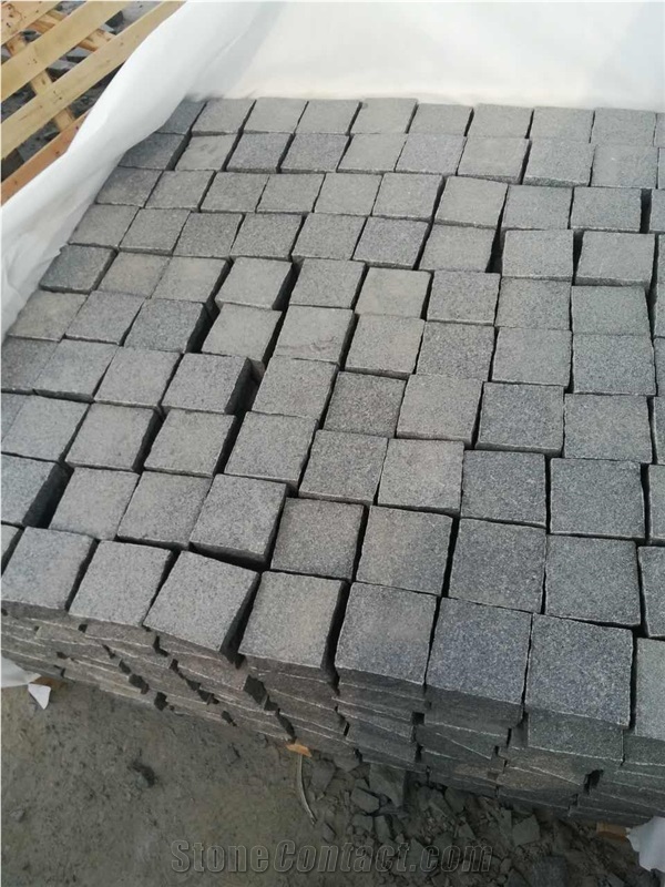 Cubes Cubic Stone Cobble Stone Split Black Paving