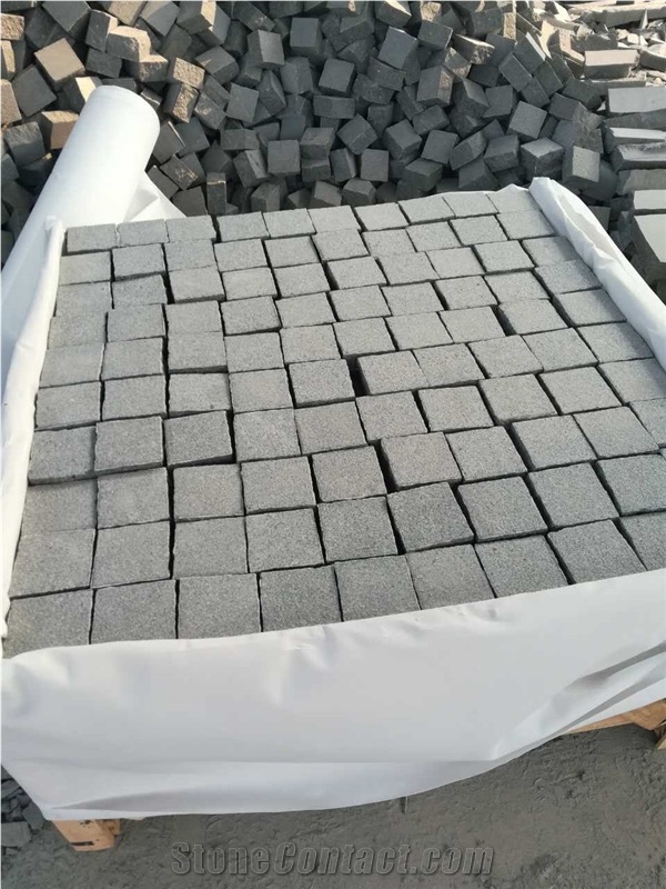Cubes Cubic Stone Cobble Stone Split Black Paving