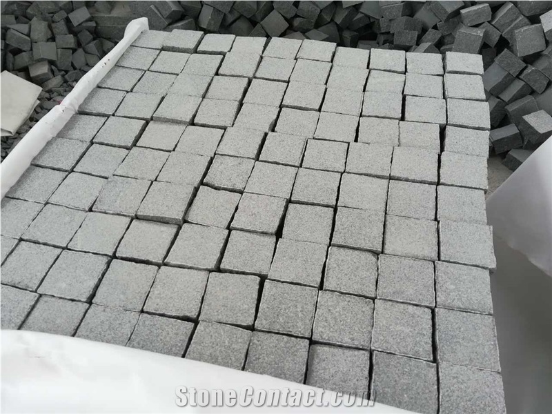 Cubes Cubic Stone Cobble Stone Split Black Paving