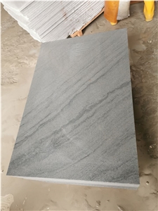 Cyan Grey Sandstone Textured Wall Tiles