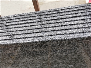 Dark Grey Granite Jiangxi G654 Big Flower Polished Steps