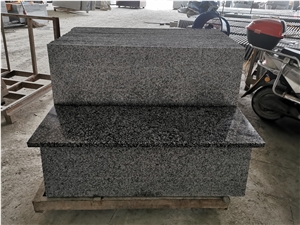 Dark Grey Granite Jiangxi G654 Big Flower Polished Steps