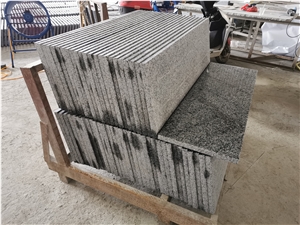 Dark Grey Granite Jiangxi G654 Big Flower Polished Steps