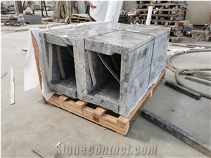 Fantasy Grey Landscape Stone Bench Urban Seating