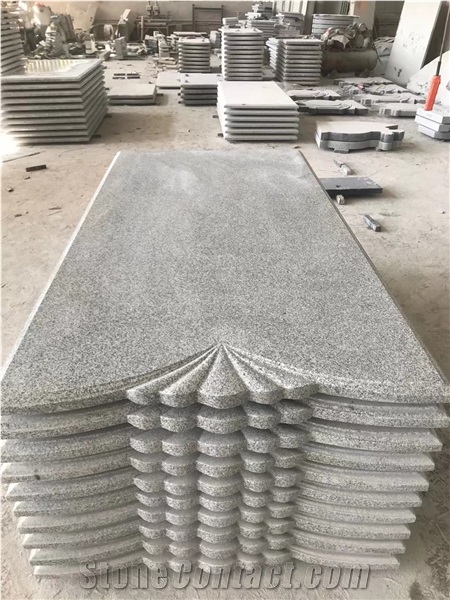 G603 Headstone With Cross Simple Style Tombstone