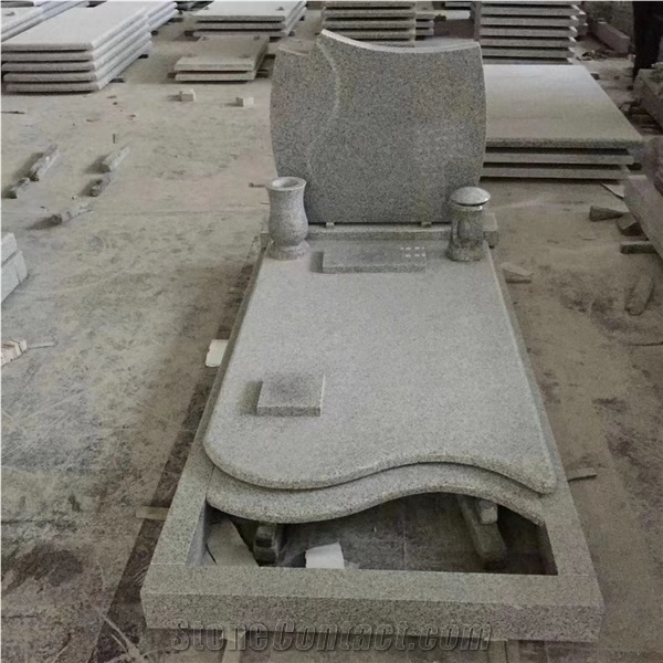 G603 Headstone With Cross Simple Style Tombstone