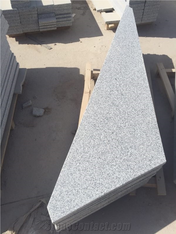 G603 White Granite Interior Spiral Staircase Steps