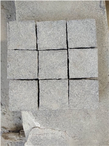 G654 Cobbles Flamed Stone Paver Sesame Grey Natural Cobble