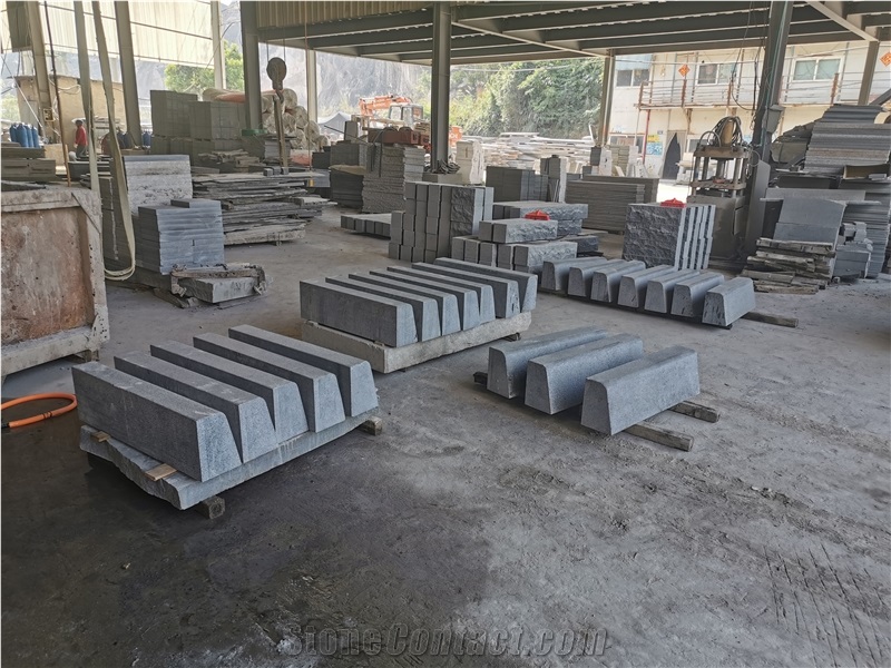 G654 Drop Kerb Grey Urban Kerbstone Side Stone