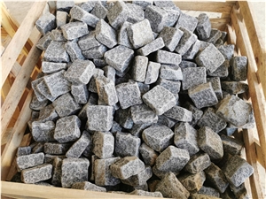 G684 Black Granite Cobble Setts Tumbling Cobblestone Pavers