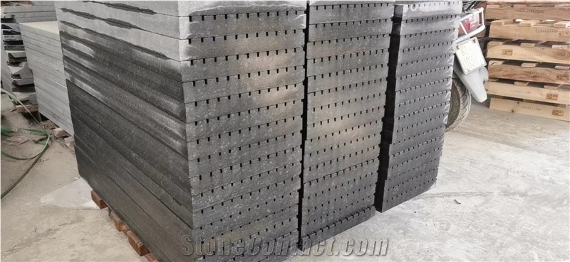 G684 Black Pearl Antislip Groove Paver For Drive Way