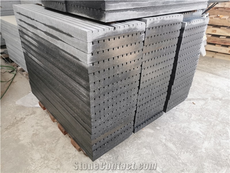 G684 Black Pearl Antislip Groove Paver For Drive Way