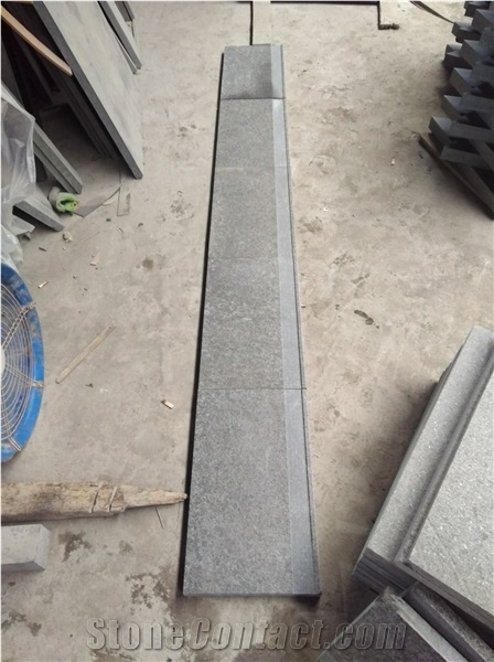 G684 Old Stone Stair Treads With Rebate Fuding Black Pearl Granite